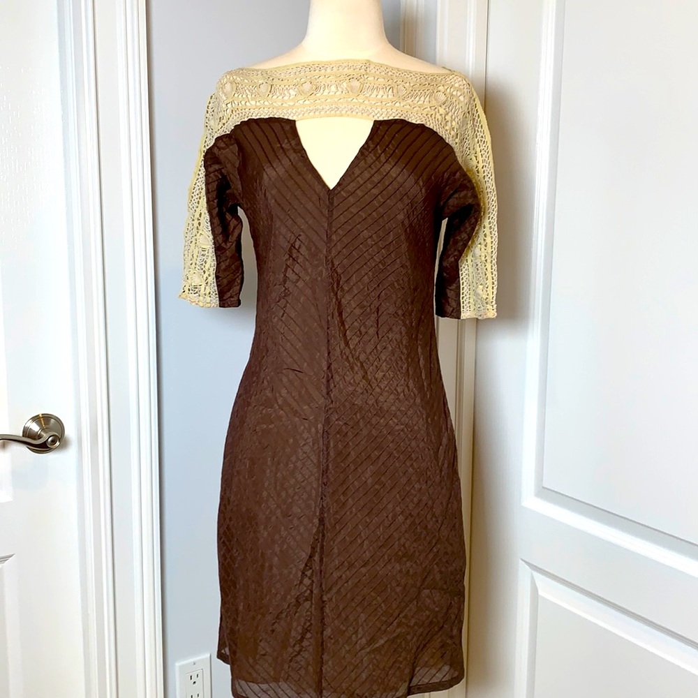 Crochet trimmed dress